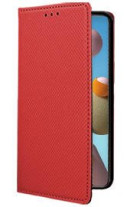 Кожен калъф тефтер и стойка Magnetic FLEXI Book Style за Samsung Galaxy A21s A217F червен